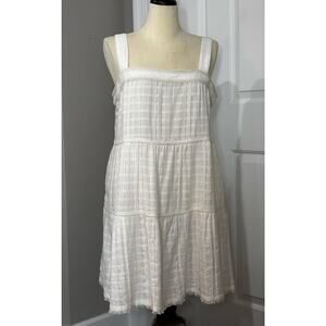 Tommy Bahama Women's Dress Sz L White Cotton Dress Spring Summer Cottagecore